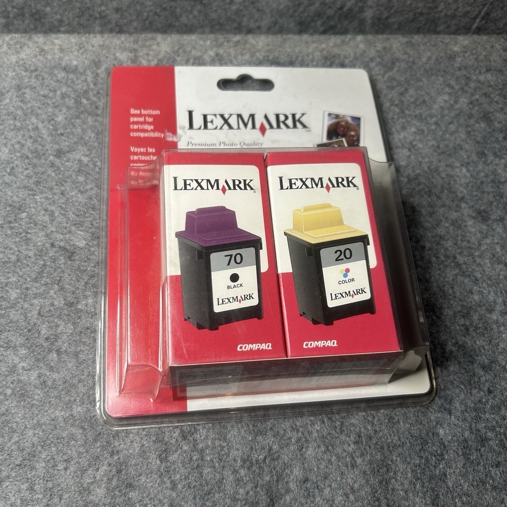 Lexmark 70/20 Ink Combo Pack Compaq Printers New Sealed Jetprinter Black Colour